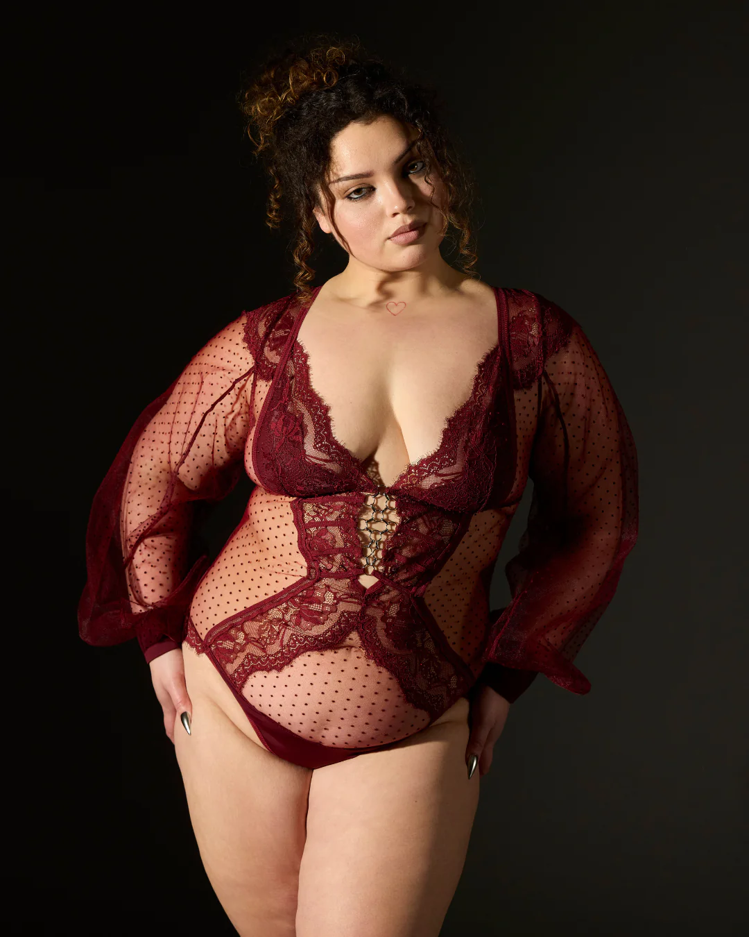 Constellation Bodysuit - Burgundy - Image 3
