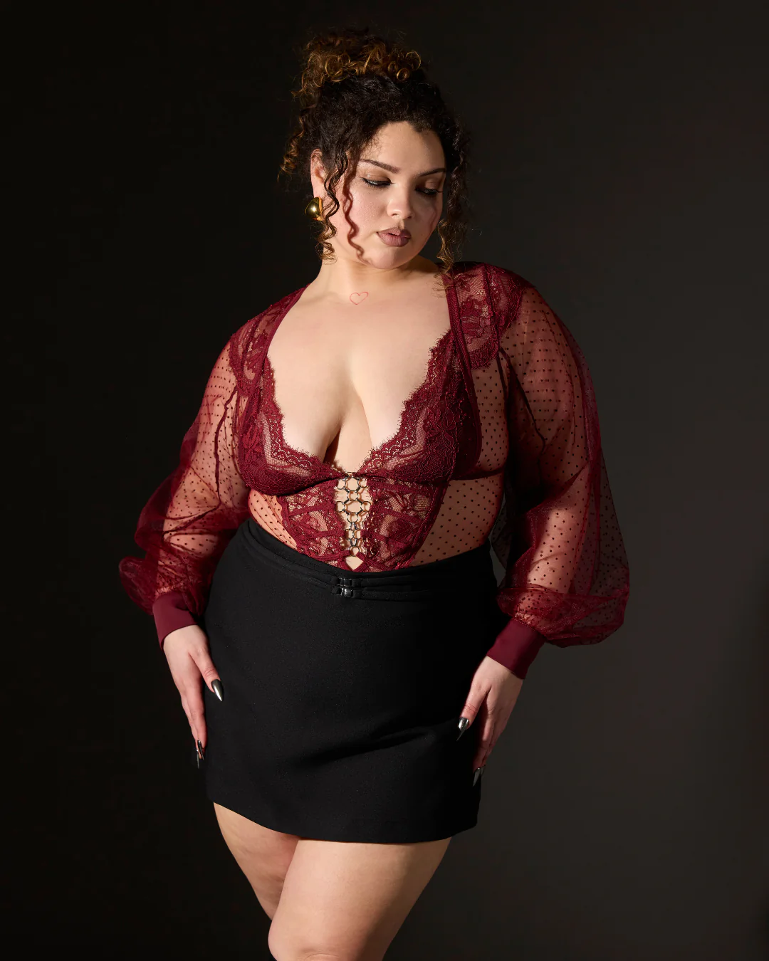 Constellation Bodysuit - Burgundy - Image 7